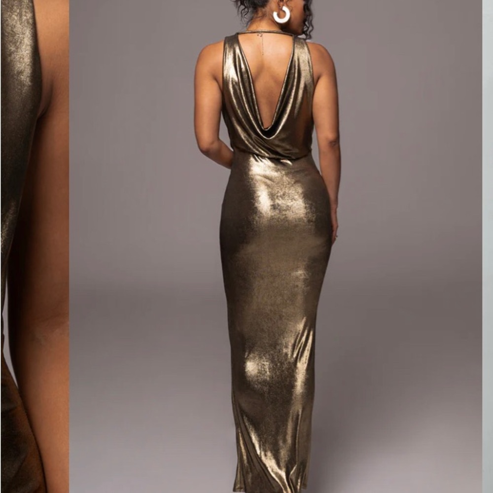 Cowl neck maxi dress